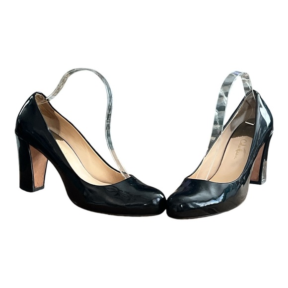 Cole Haan Nike Air Black Patent Leather Shoes size 9.5B Excellent Condition - Picture 3 of 5